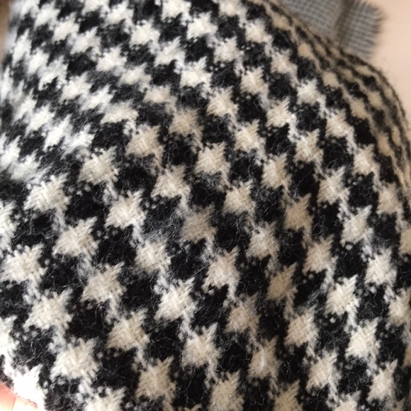 Houndstooth scarf retro cozy black white - Picture 6 of 6